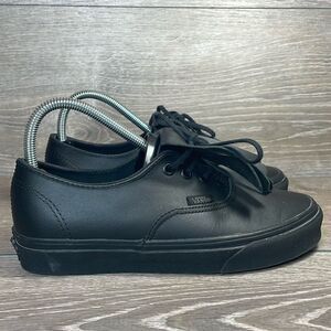 Vans Authentic Fringe DX Women’s Sz 7.5 Black Leather UltraCush Low Top Sneakers